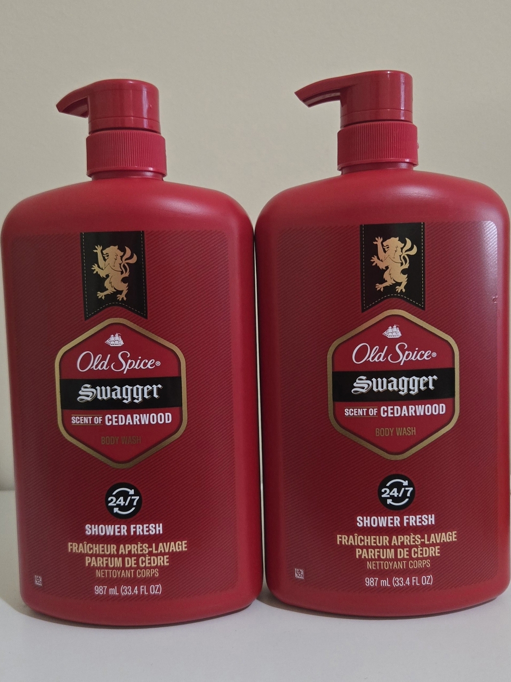 New Old Spice Swagger Cedarwood Body Wash Set (2 Bottles)